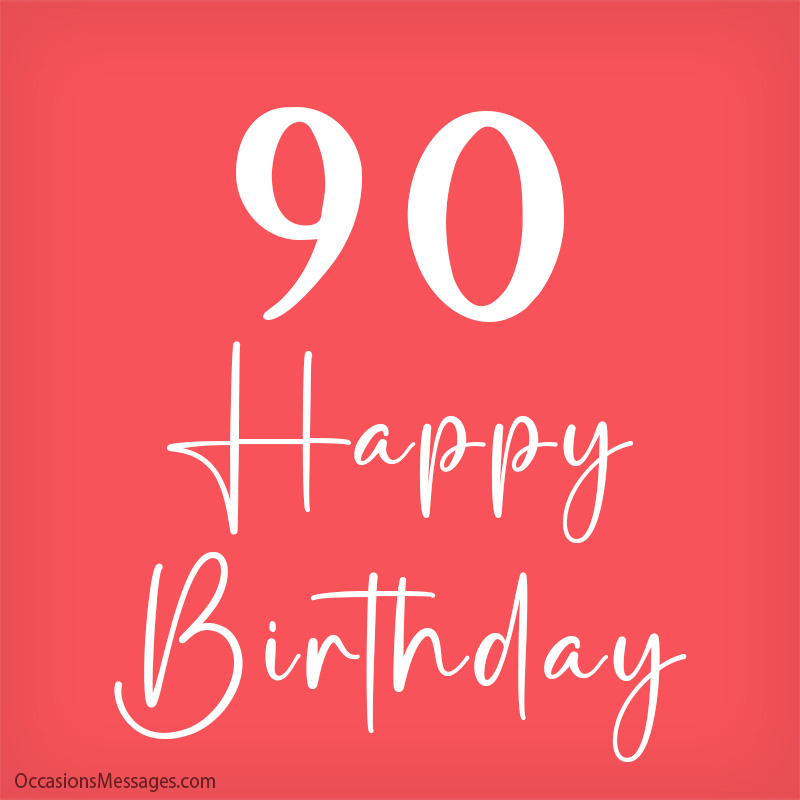 Mignon joyeux 90e anniversaire 