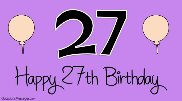 Joyeux 27e anniversaire Souhaits, messages et cartes