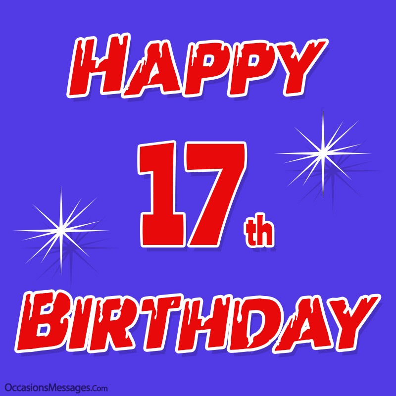 Joyeux 17ème anniversaire à toi