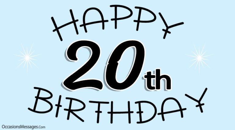 Joyeux 20e anniversaire – Messages pour les 20 ans