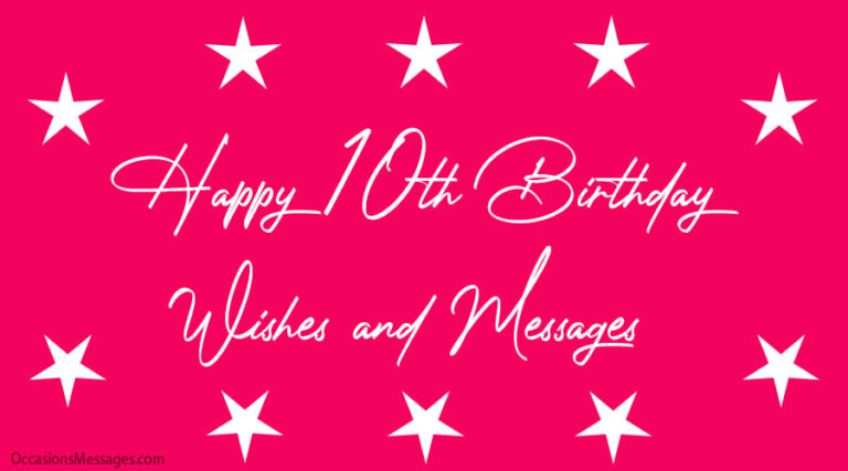 Joyeux 10e anniversaire Souhaits, messages et cartes