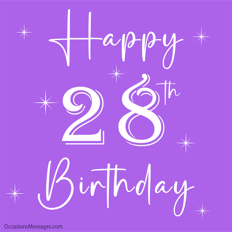 Joyeux 28ème anniversaire