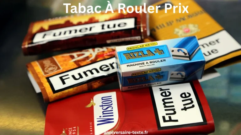 Tabac À Rouler Prix
