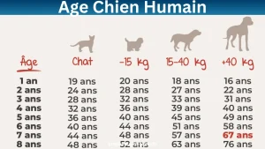 Tableau détaillé selon la taille du chien