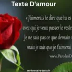 Texte D'amour